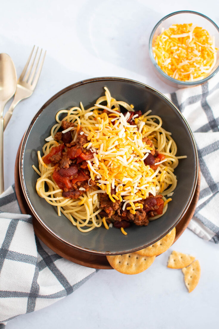 Easy Spaghetti with Chili (Cincinnati Chili) - The Ashcroft Family Table