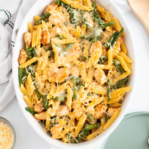 Simple Chicken and Asparagus Pasta Bake - The Ashcroft Family Table