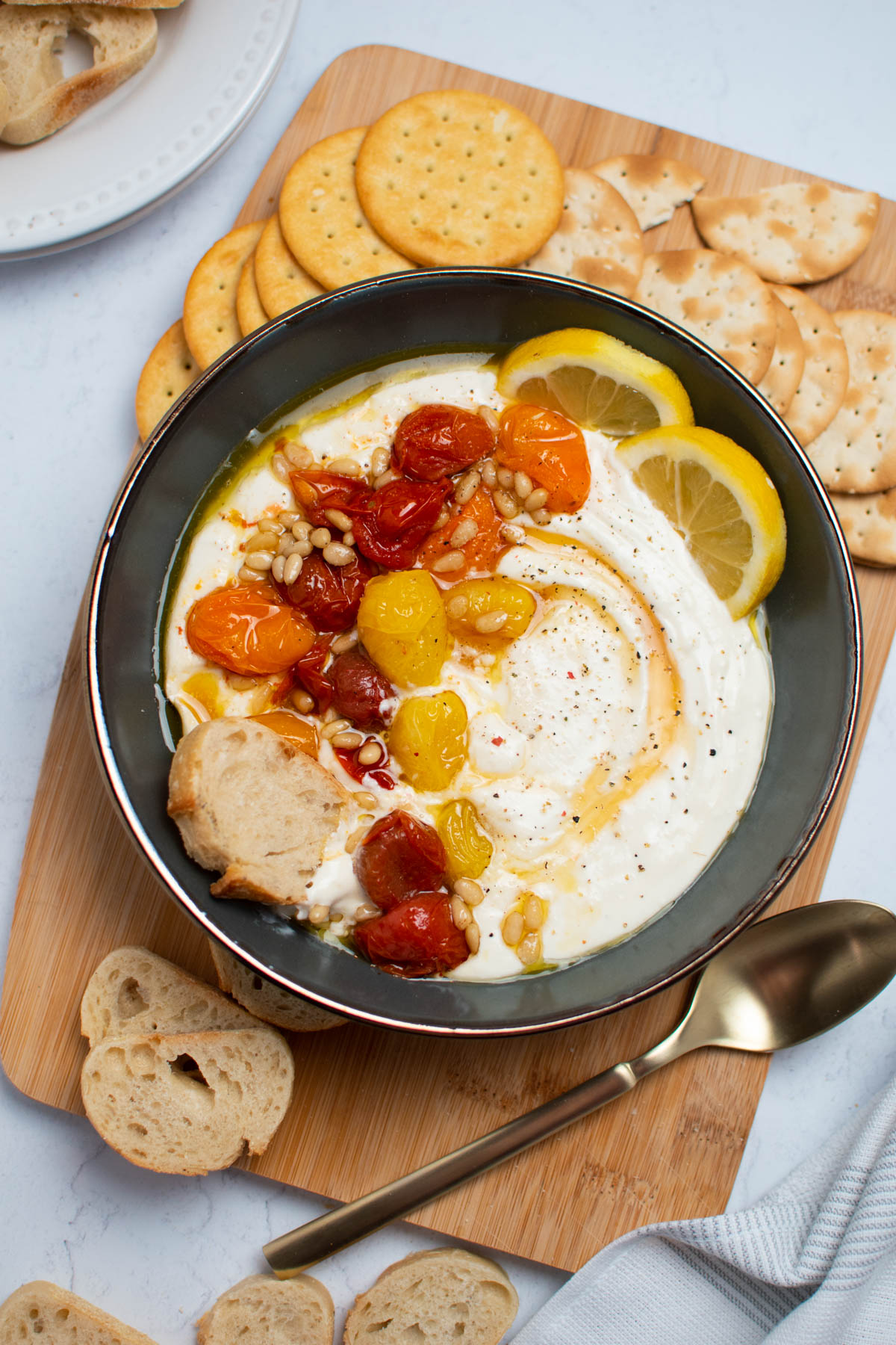 Whipped Feta Dip with Roasted Tomatoes and Honey 
