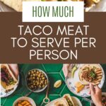 Pinterest graphic with text and image collage with tacos and a taco party.