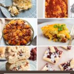 Pinterest graphic with text that reads "Family-Friendly Food Storage Meals" and a collage of food storage meals.