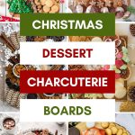 Pinterest graphic with text and a collage of Christmas charcuterie boards.