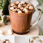 Pinterest graphic and image collage with unique hot chocolate recipes.